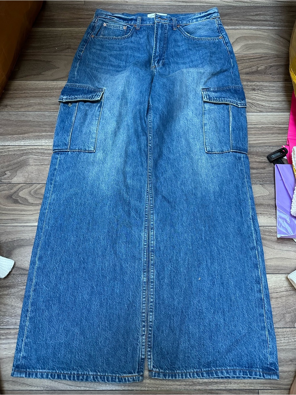 Denim Forum The Farrah Hi-Rise Wide Jeans